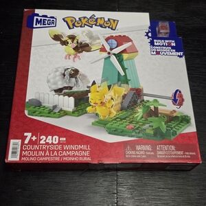 NWT Pokemon Mega Build With Motion Set - Countryside Windmill